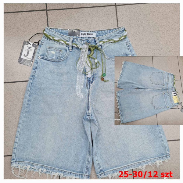 Rybaczki damskie jeansy Roz 25-30, 1 Kolor Paczka 12 szt